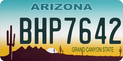 AZ license plate BHP7642