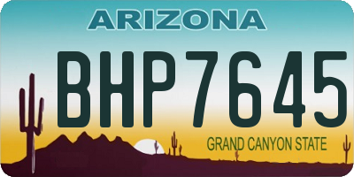 AZ license plate BHP7645