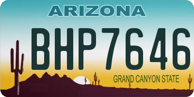 AZ license plate BHP7646