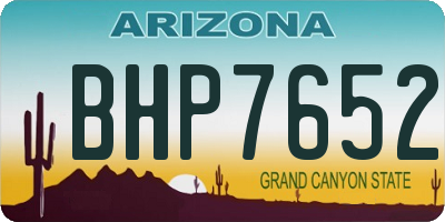 AZ license plate BHP7652