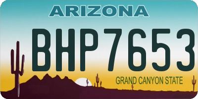 AZ license plate BHP7653