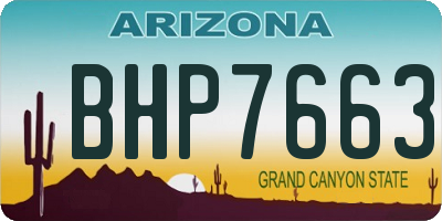 AZ license plate BHP7663