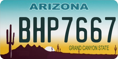 AZ license plate BHP7667