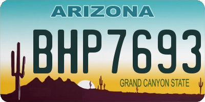 AZ license plate BHP7693