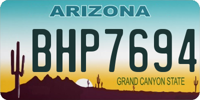 AZ license plate BHP7694