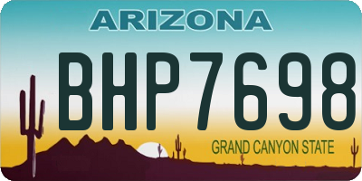 AZ license plate BHP7698