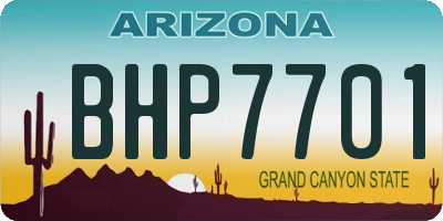 AZ license plate BHP7701