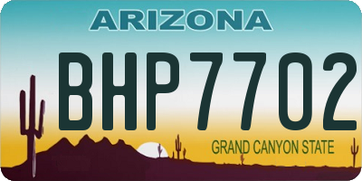 AZ license plate BHP7702