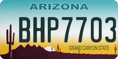 AZ license plate BHP7703