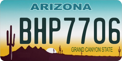 AZ license plate BHP7706