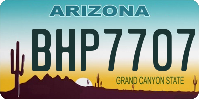 AZ license plate BHP7707