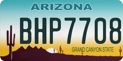 AZ license plate BHP7708