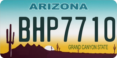 AZ license plate BHP7710