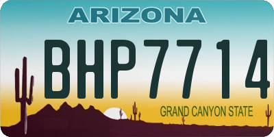 AZ license plate BHP7714