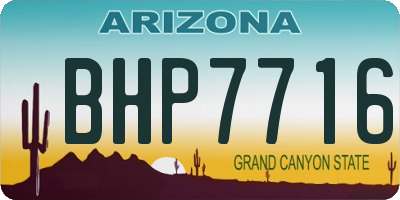 AZ license plate BHP7716