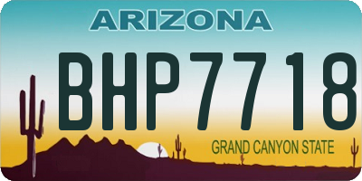 AZ license plate BHP7718