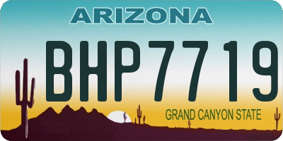 AZ license plate BHP7719