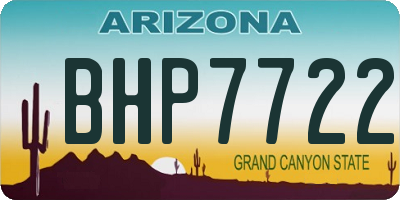 AZ license plate BHP7722