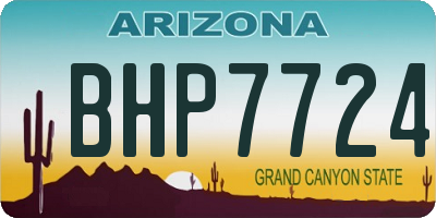 AZ license plate BHP7724