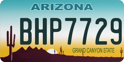 AZ license plate BHP7729
