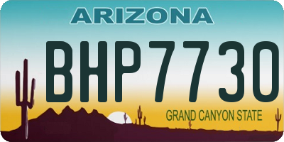 AZ license plate BHP7730