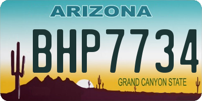 AZ license plate BHP7734