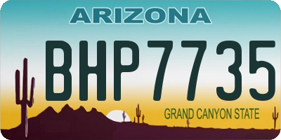 AZ license plate BHP7735