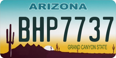 AZ license plate BHP7737