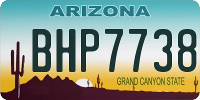 AZ license plate BHP7738