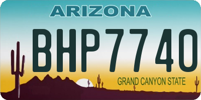 AZ license plate BHP7740
