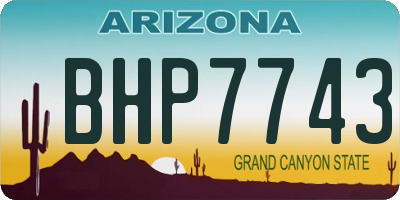 AZ license plate BHP7743