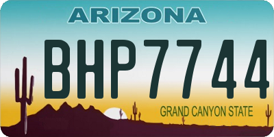 AZ license plate BHP7744