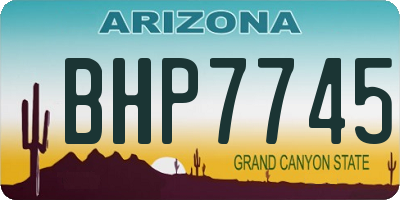 AZ license plate BHP7745