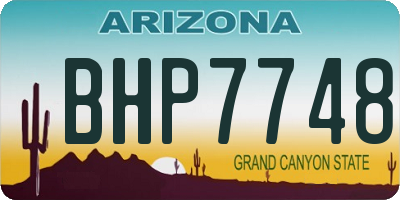 AZ license plate BHP7748