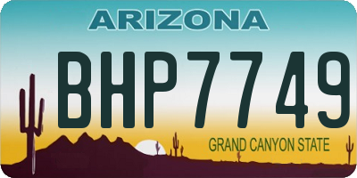 AZ license plate BHP7749