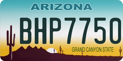 AZ license plate BHP7750