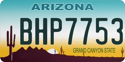 AZ license plate BHP7753