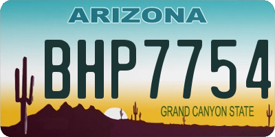 AZ license plate BHP7754