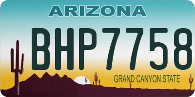 AZ license plate BHP7758