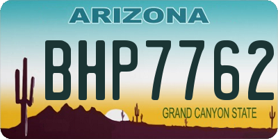AZ license plate BHP7762
