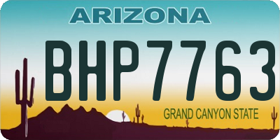AZ license plate BHP7763