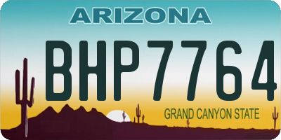 AZ license plate BHP7764