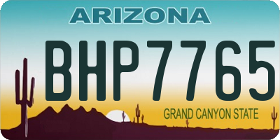 AZ license plate BHP7765