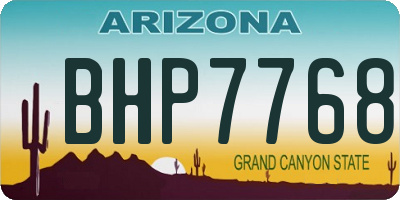 AZ license plate BHP7768