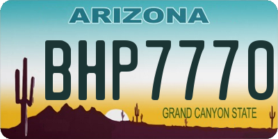 AZ license plate BHP7770
