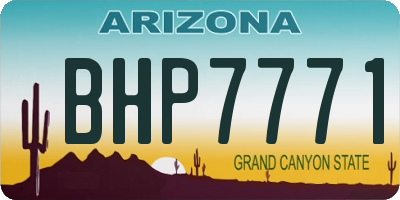 AZ license plate BHP7771