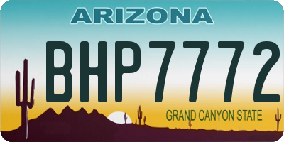 AZ license plate BHP7772