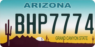 AZ license plate BHP7774