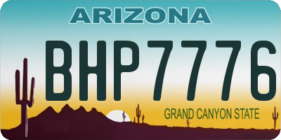 AZ license plate BHP7776