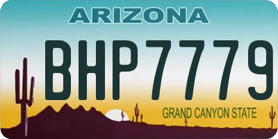 AZ license plate BHP7779